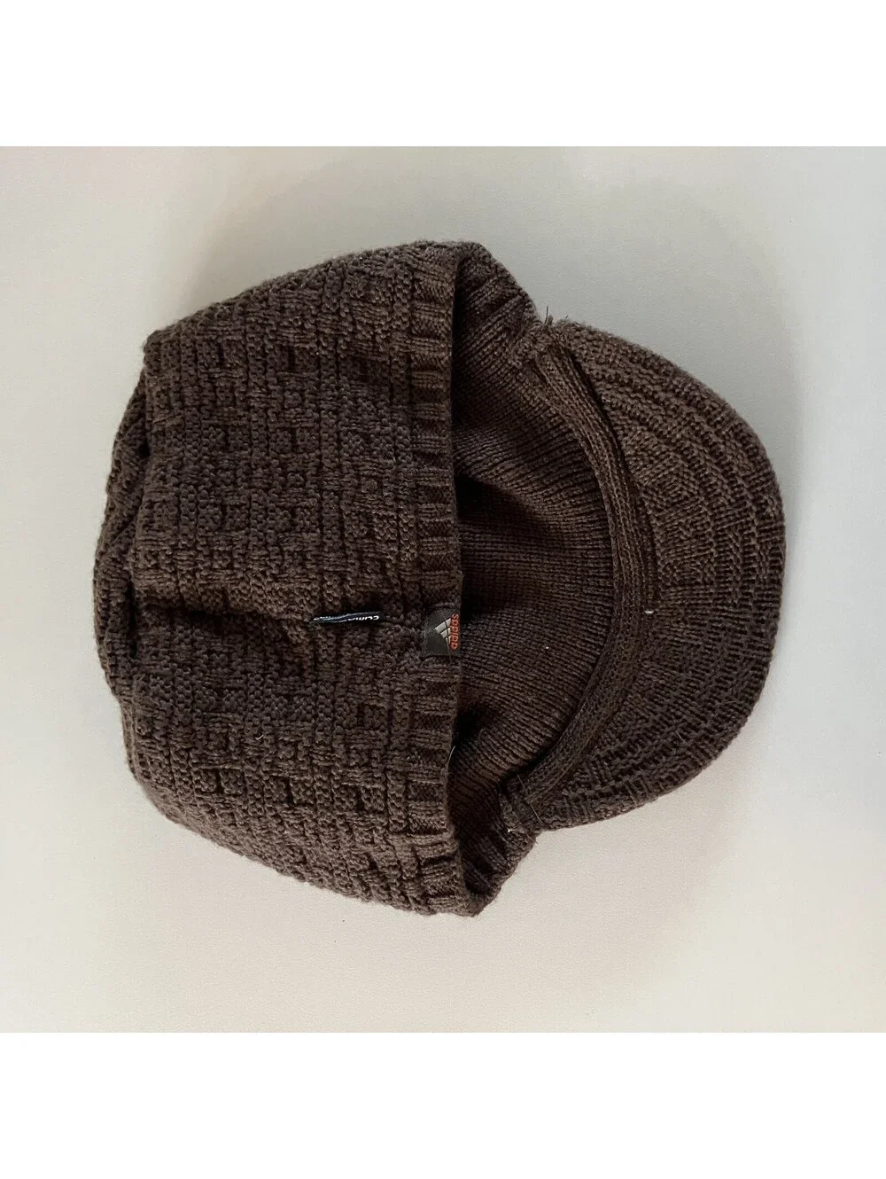 Adidas Vintage 90s Y2K Knit Beanie Hat Brim Bill Skater Cadet Cap Climatawarm